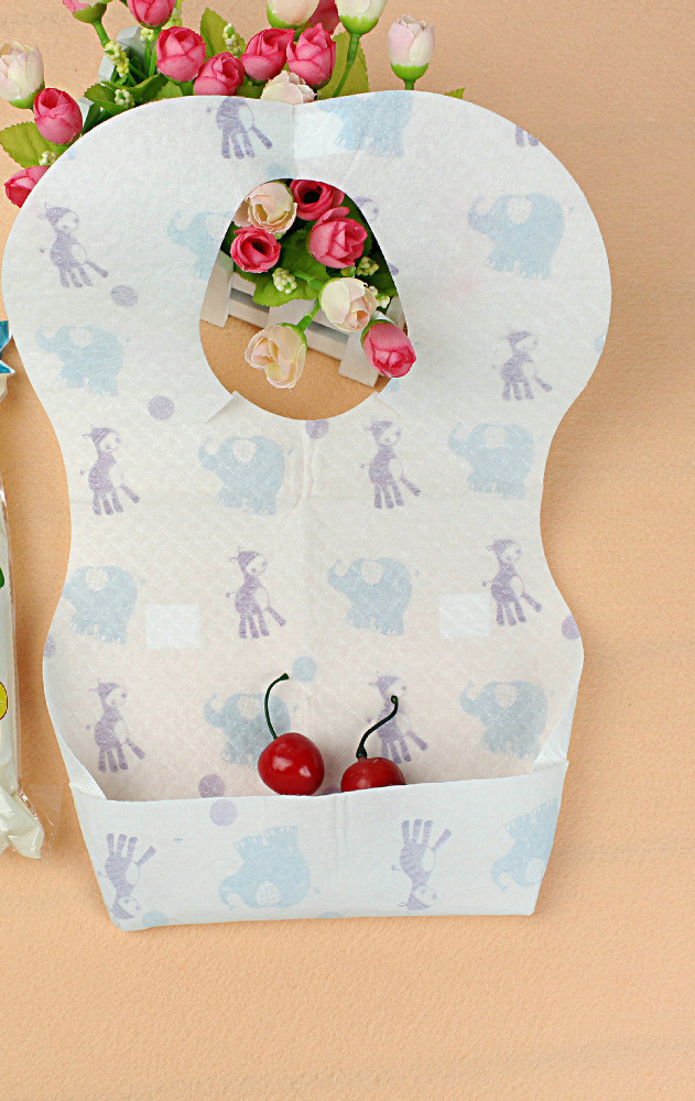 Waterproof Greaseproof Gorgeous Disposable Paper Bibs For Baby