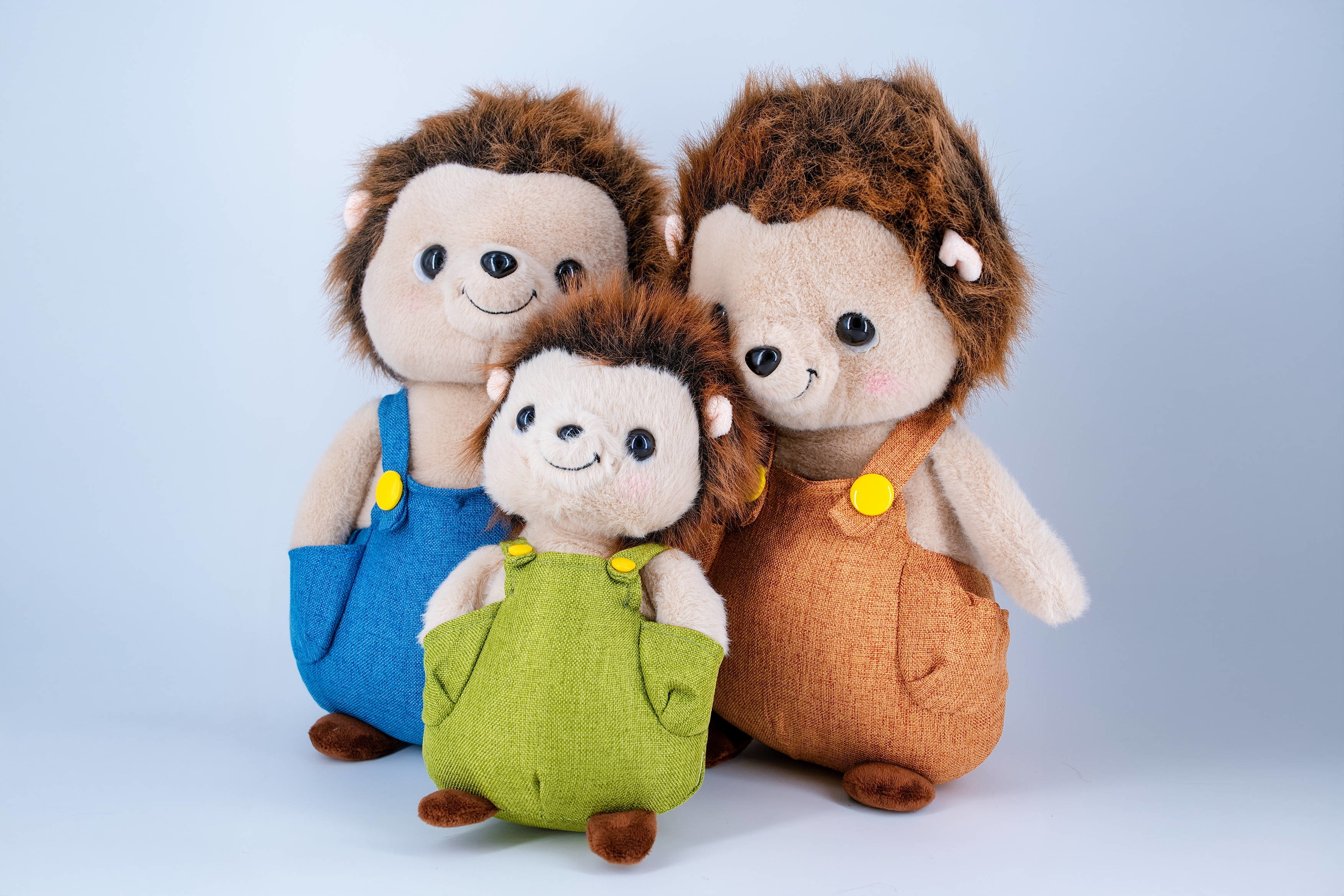 Three Color Soft Plush Toys Custom Design Animal Plush Doll Hedgehog 25-40cm size