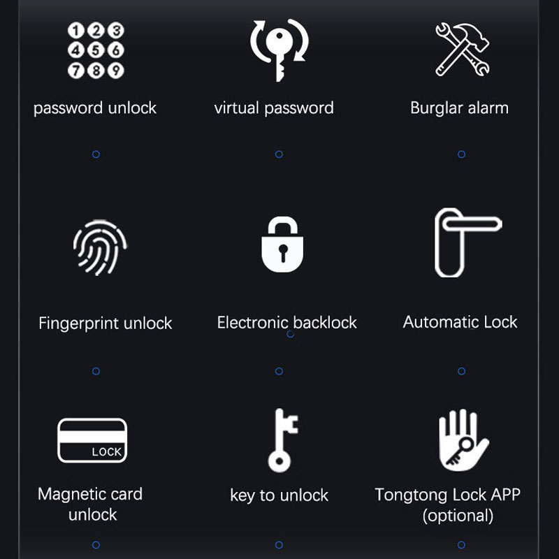 TTlock BLE Number Code Door Lock Home Apartment Bedroom Door Lock