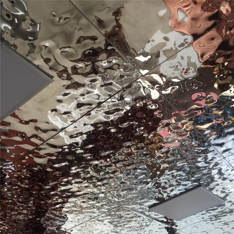 Hammered Stainless Steel Sheets Gold Mirror Finish For Facade Wall Cladding Curtain Wall Ceiling