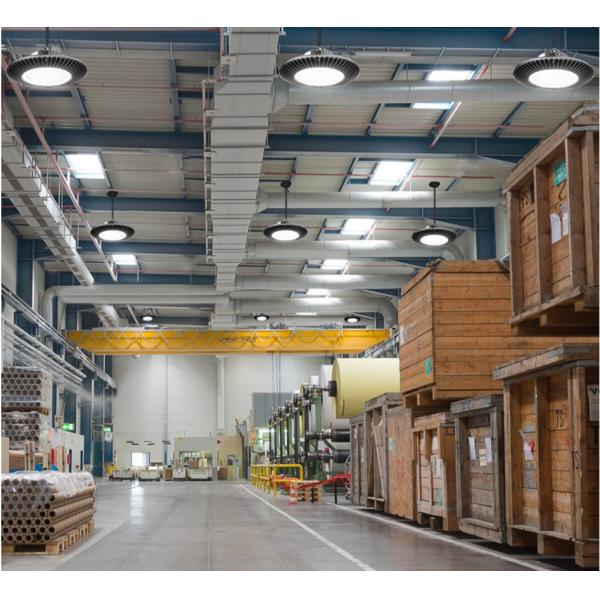 High Lumen Warehouse LED High Bay Lights Dustproof Ultra Thin UFO Style