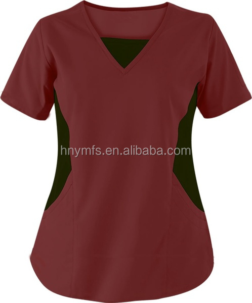 Unisex Hospital Scrub Suit Plus Size Custom Logo Stretch Solid Color