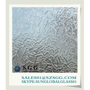 China 4mm clear patterned glass price wholesale
