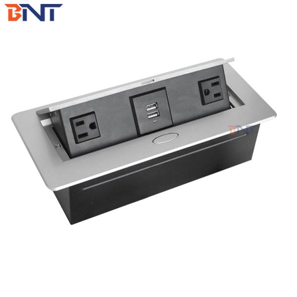 hidden desk type conference table pop up outlet socket with US power