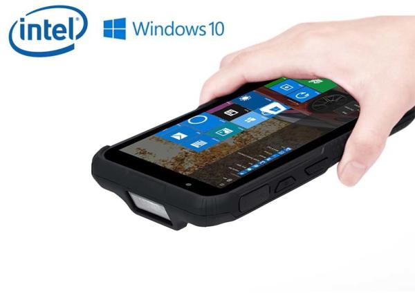Quality IP65 6 Inch Rugged Handheld Mobile Intel x5-Z8350 Windows PDA Black Color for sale