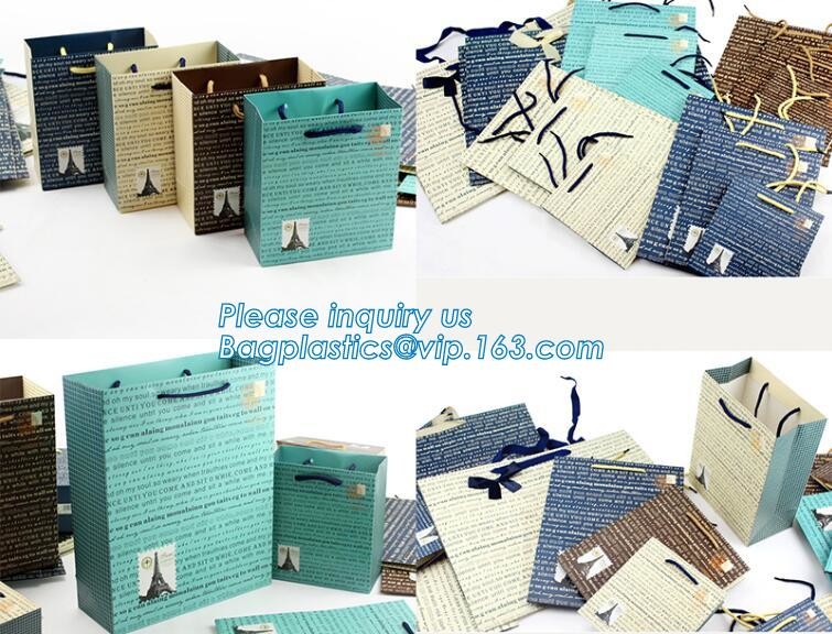 Custom paper bag with handle coated white paper bag printing pattern flower carrier bag,Flower carrier paper bags with d