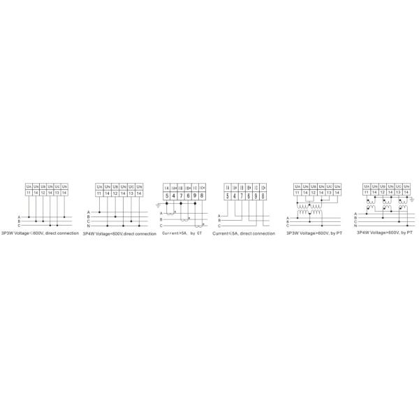 Gray Dual Led Digital Panel Watt Meter , Panel Mount Voltage Display 4 Digits Led