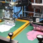 Semi Automatic 1-2 Colors Screen Printing Machine For Slightly Conical Shape