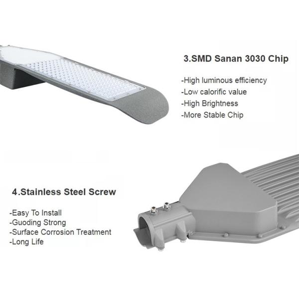 IP66 3000K 100 W Outdoor LED Street Light Classic Decorative Aluminum Housing