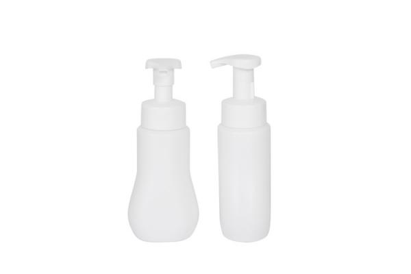 Quality 230ml HDPE Hair Shampoo Foam Pump Bottle Wave Shape Empty Packaging Bottle UKF13 for sale