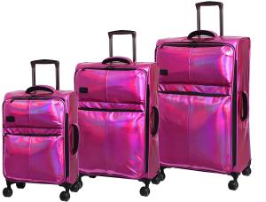 Expandable Spinner Wheels Holographic Soft Trolley Luggage