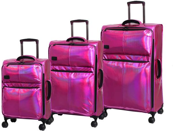 Quality Expandable Spinner Wheels Holographic Soft Trolley Luggage for sale