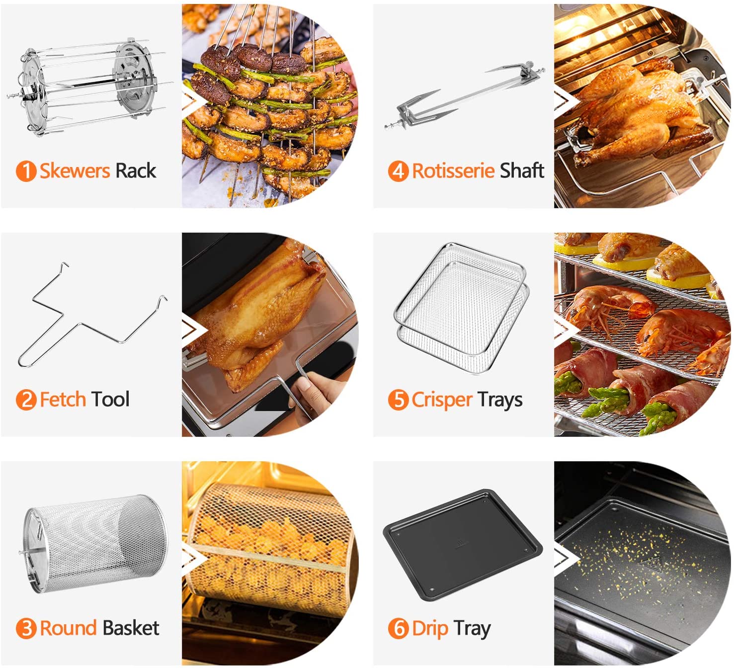 1800W 12L Digital Air Fryer Oven Oilless Cooker Multi function Toaster With 12 Cooking Recipes