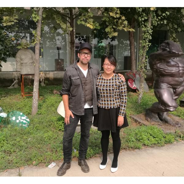 Large metal Garden colorful painting stainless steel figure sculpture,Stainless steel sculpture supplier