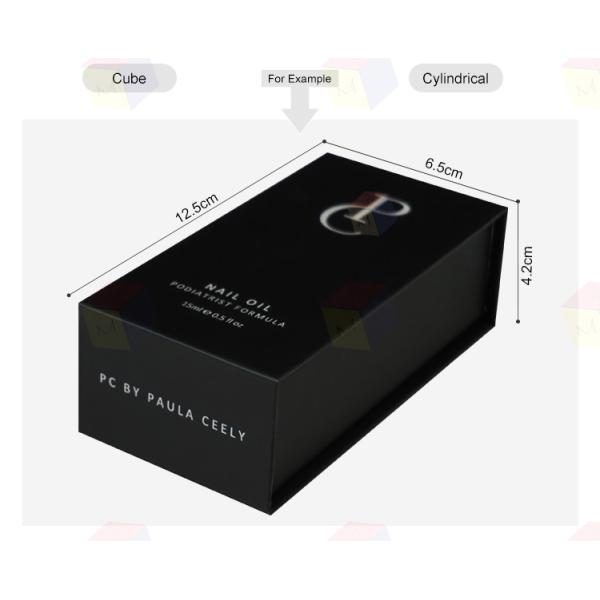 Single Magnetic Closure Essential Oil Packaging Boxes Rigid Cardboard With Foam Insert