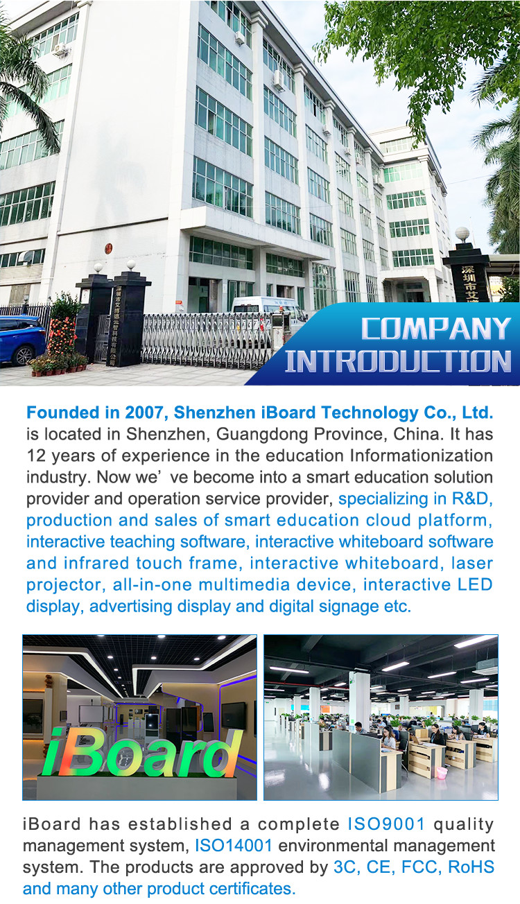 Direct Factory 105 Inch Infrared Interactive Whiteboard For Projector Projection Screen