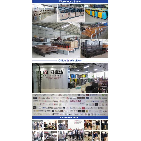 ISO9001 Certificate 400mm Width Cast Iron And Wood Park Bench