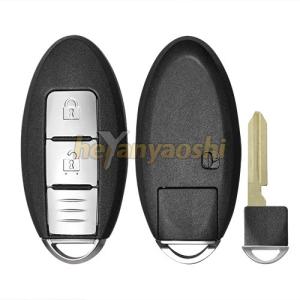 China Nissan 2 Buttons Smart Key Shell with Emergency Key Insert wholesale