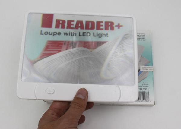Quality Panel LED Book Reading Lamp With 3X Magnifier / Full Page Magnifier Light for sale