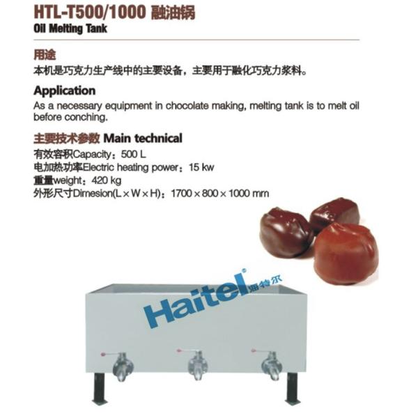 1000l Fat Melting Automatic Chocolate Making Machine Manual Monitoring Holes