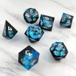 Flow Sand Multi Color Resin Dice Set DND Cruzu'S Call RPG#COC