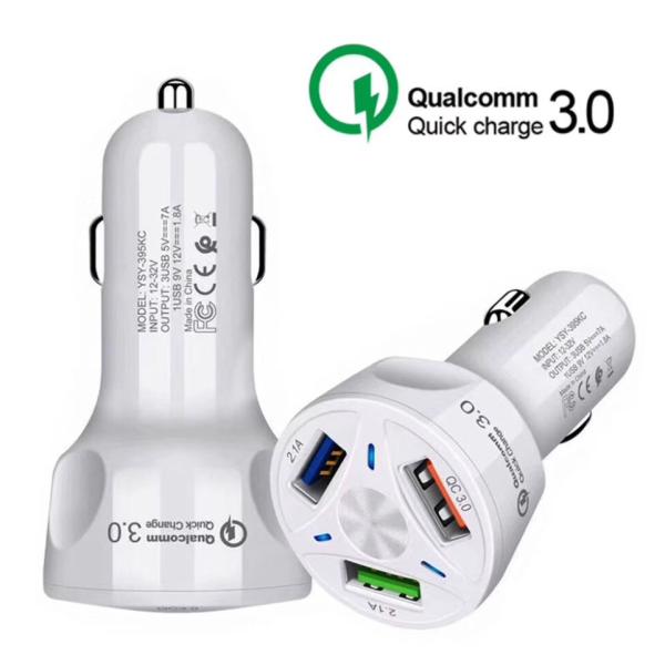 QC3.0 3 Ports 35W USB Car Charger Adapter 5V 7A Universal Phone Charger