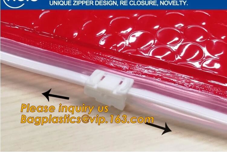 Cosmetic Slider Zip lockk Bubble Bags Bubble Slide Pouch,Zip lockk esd bubble bag bubble packaging wrap cosmetic pouch slide