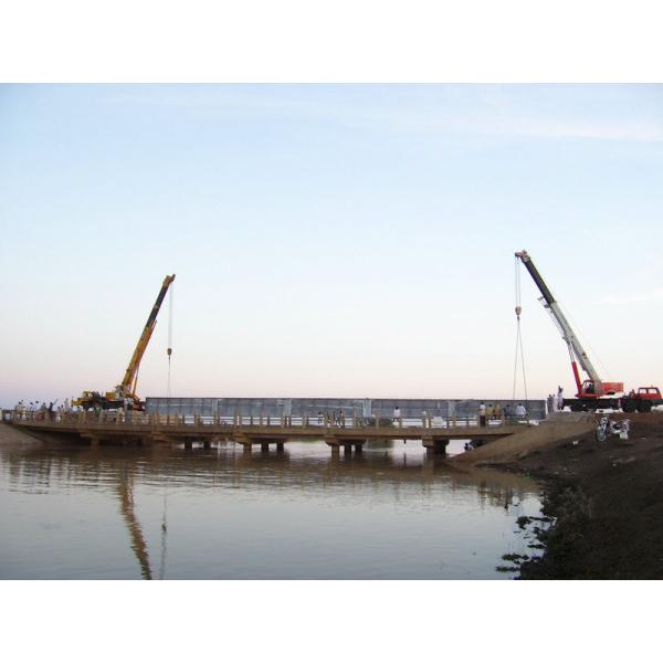 Composite Deck Steel Girder Prefabricated Delta Bridge Temporary