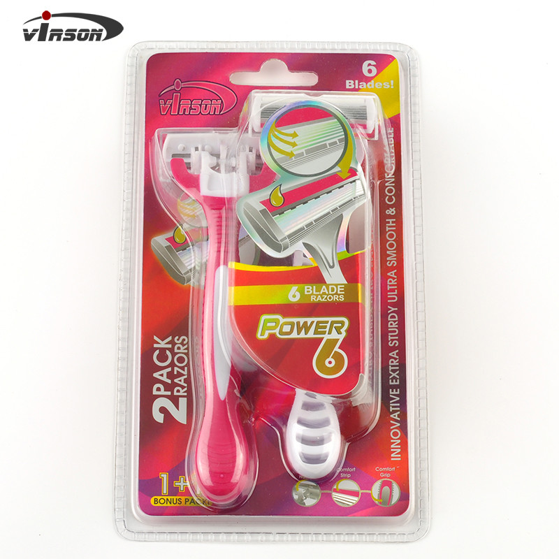 Shaving Razor 6 Blades Long Disposable Tools Razor for Men