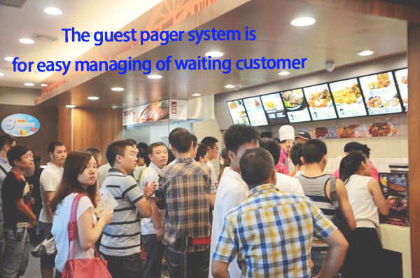 Wireless 433.92 Free queue guest pager system for restaurant managing waiting customer