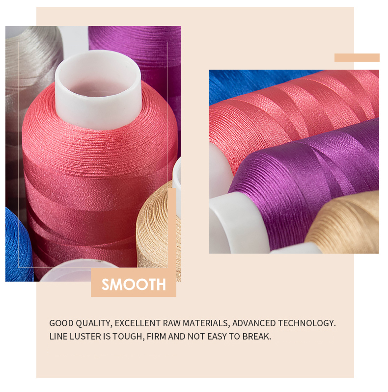 4000y 120D/2 108D/2 100% Polyester Embroidery Thread for Machine in and Dyed Pattern