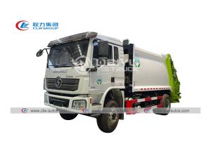 China Shacman 6wheelers Diesel Engine 14cbm  Rear Loader Refuse Compactor Truck on sale