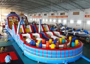 China Giant Adult Inflatable Obstacle Challenges With Digital Printing on sale