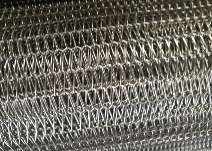 Anti Alkaline Straight Rod Balanced Weave Conveyor Belts 304SS For Heavy Load