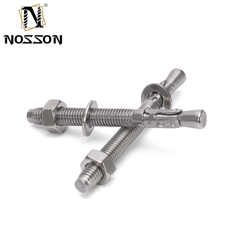Extended Double Head Bolt Threaded Rod System of Measurement Stainless Steel Wall Threading Screw and Nut Set M6 M8 M16