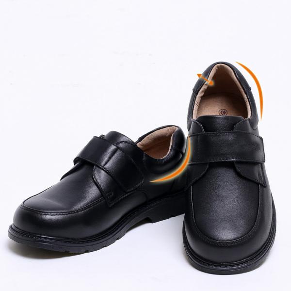 Quality Slip On Boys School Shoes Black Casual Children's Leather Shoes for sale