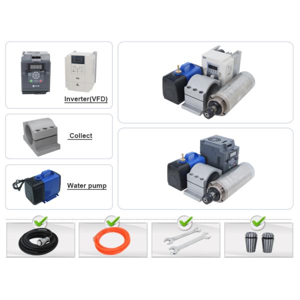 80mm Diameter GDZ85-2.2 2.2kw Water Cooled Spindle Motor for CNC Wood Router Machine