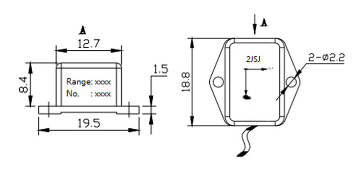 0.5 - 4.5 V Voltage Output Two Axis Accelerometer Acceleration Sensor High Stability
