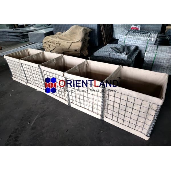 Uv Resistant Military Barriers Olive Green Foldable Gabions