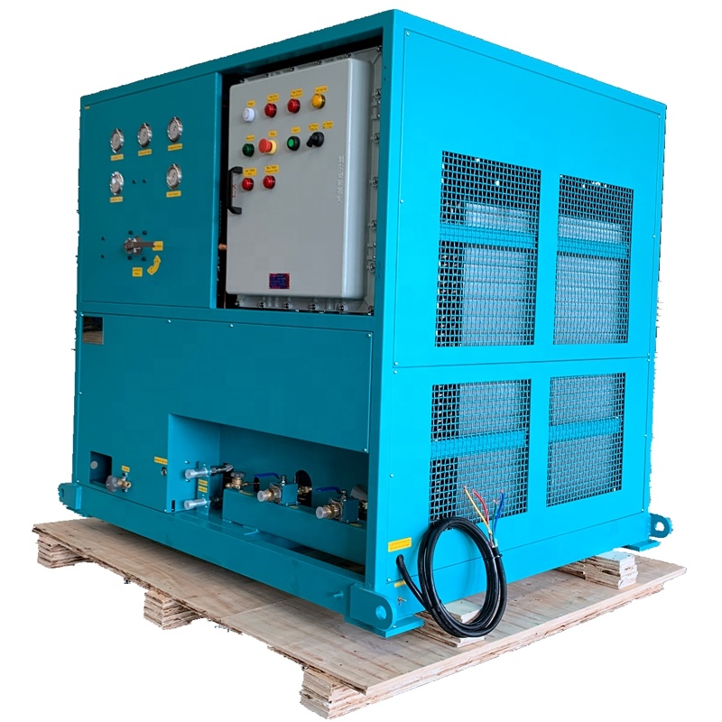 Waste Recycling Refrigerant Recovery Machine 25HP Oil Less Ac Recovery System