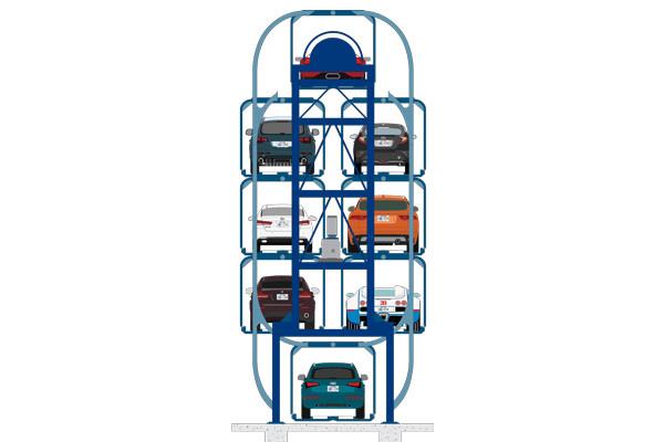 Quality Vertical Rotary Automated Parking Management System Motor Chain Drive for sale