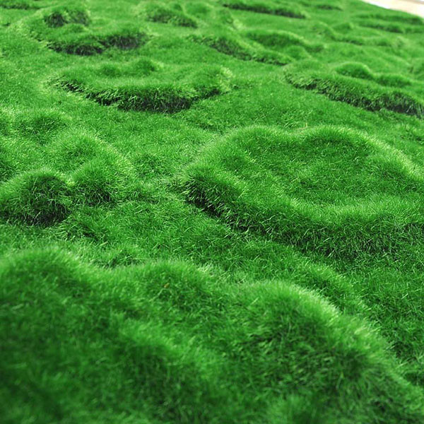 Green Silk Cloth Moss Artificial Grass Vertical Garden Wall Panles Size 1*1m