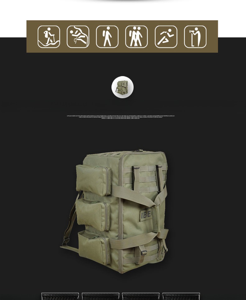 Outdoor Sports Backpack with Large Capacity 58*30*32cm Waterproof LANDSCAPE Pattern
