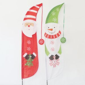 China Christmas Garden Flag Sant Claus and Snowman wholesale