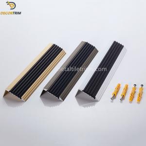 China Non Skid Stair Tread Edge Protector , Anodized Tile Step Edge Strip wholesale