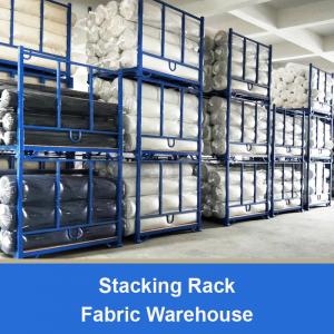 China Foldable Stacking rack Demountable Stacking rack for Canvas Textile Rolls Fabric Stackable Rack wholesale