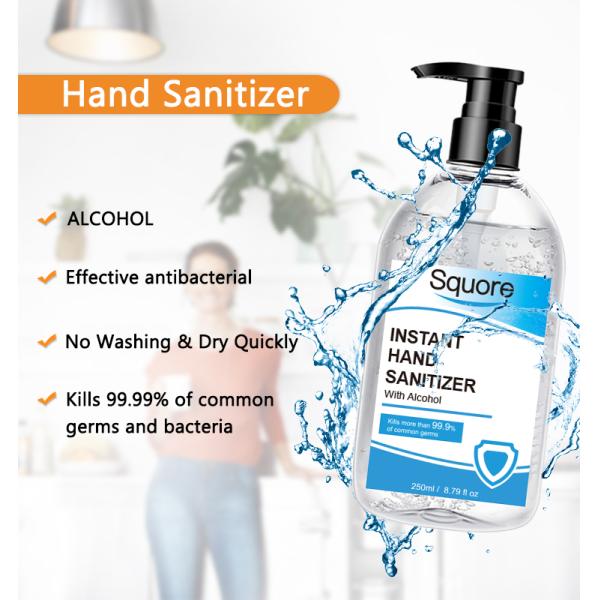 Gentle Flavorless Antibacterial Hand Sanitizer 250ml For Flue / Germs Prevention