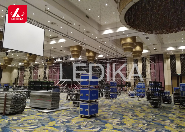 Flexible Layer Truss ,Aluminium Slab Form Lighting Scaffolding For Line Array