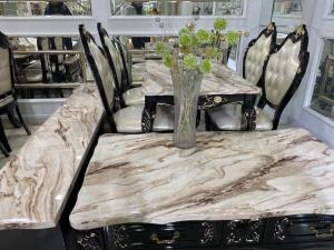 Environmentally Friendly 5 Piece Coffee Table Set , Marble Top Tea Table Set