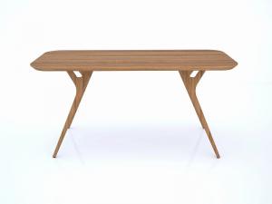 China Handcrafted Nordic Wooden Dining Table With Solid Structure Sturdy Legs wholesale